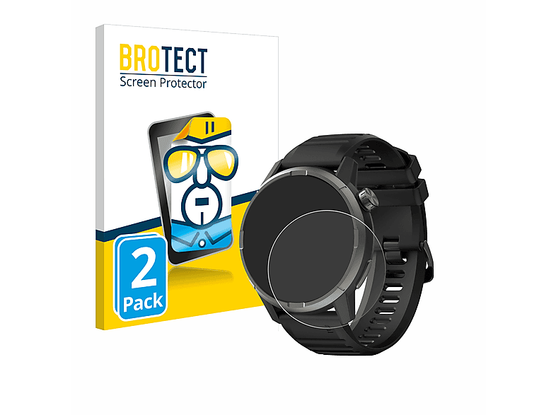 BROTECT 2x klare Schutzfolie(für Kiprun GPS 900 by Coros) | Smartwatch Schutzfolien & Gläser