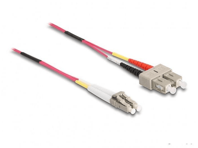 DELOCK DELOCK Kabel LWL LC/SC 50/125µ 2m Netzwerk-Zubehör, & Smart Home Netzwerk- Violett Netzwerk OM4