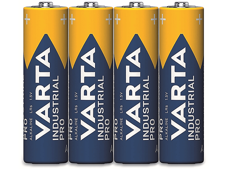 VARTA Industrial Pro Mignon Volt, (4er Batterie Ah Folie) AlMn, Batterie, 4006 2.97 AA 1.5 AlMn