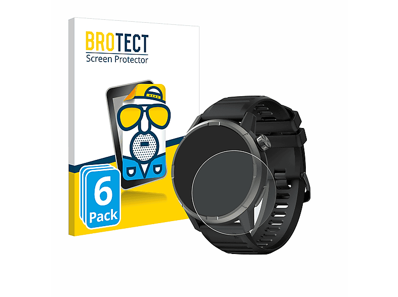 BROTECT 6x matte Schutzfolie(für Kiprun GPS 900 by Coros) | Smartwatch Schutzfolien & Gläser