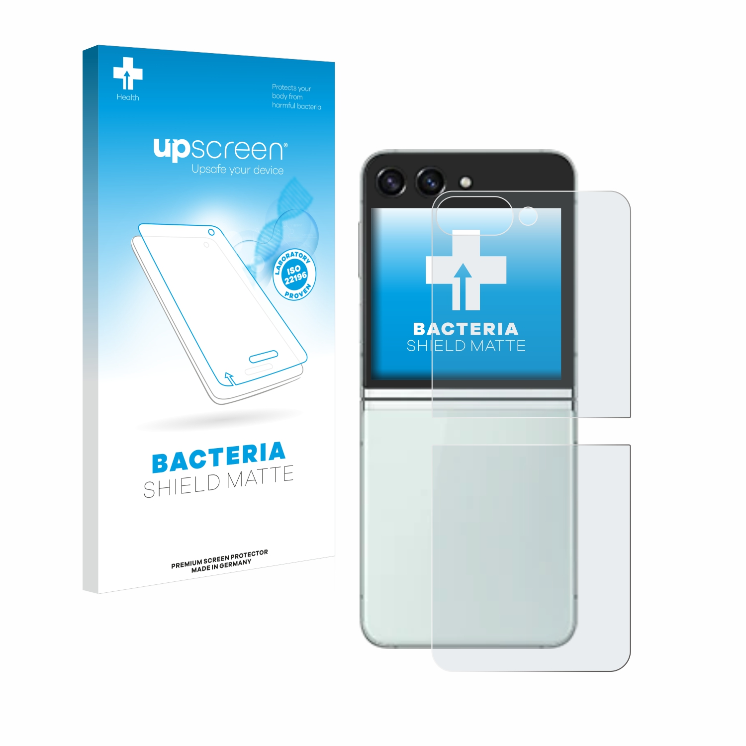 matte UPSCREEN Schutzfolie(für Flip Galaxy Z entspiegelt 5) Samsung antibakteriell