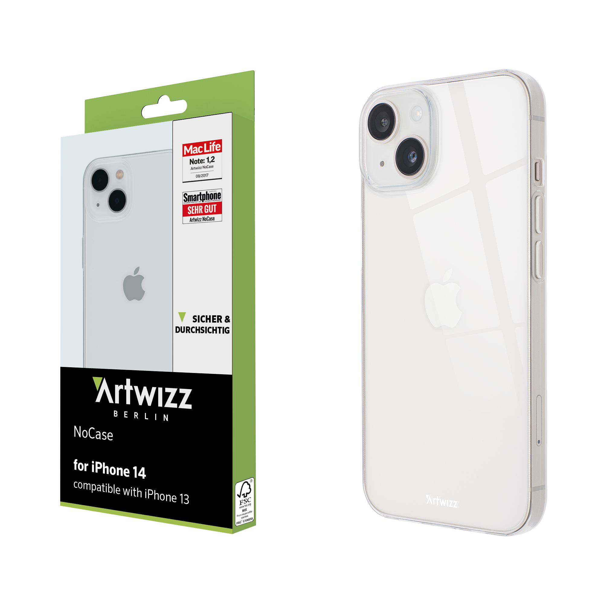 Apple, Transparent NoCase, ARTWIZZ 14, iPhone Backcover,