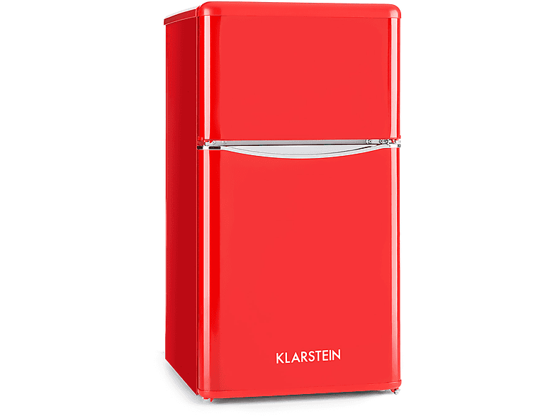 hoch, KLARSTEIN 86 cm Monroe Mini-Kühlschrank Rot) (F,