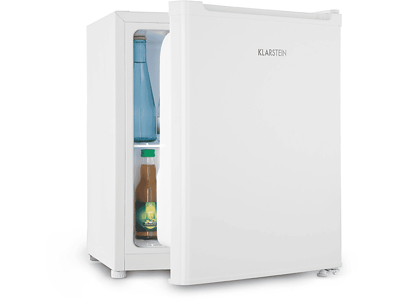 Weiß) Eco (E, 47,5 KLARSTEIN Snoopy cm hoch, Mini-Kühlschrank