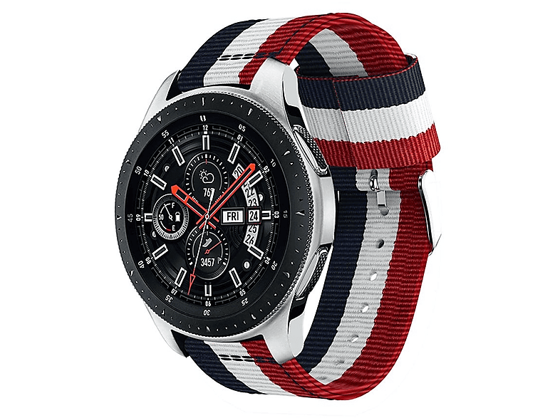 / / WIGENTO / Samsung, mm 40 Classic 4 Grün 6 5 Pro 47 / 45mm / Watch Watch Galaxy 46 mm, 43 Armband, 6 Schwarz / Rot Ersatzarmband, Watch mm Nylon 4 / 42 / 44 5