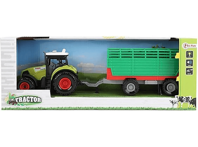 TOI-TOYS Traktor mit Transportanhänger Spielzeugfahrzeug