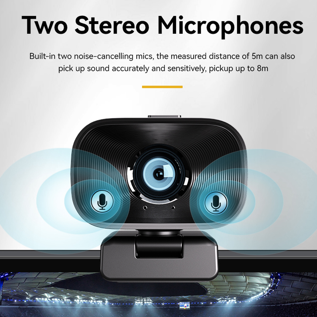 Web-Video webcam Audio-Mikrofon BYTELIKE 1080p usb-Webcam mit Lautsprechern Computer-Webcam