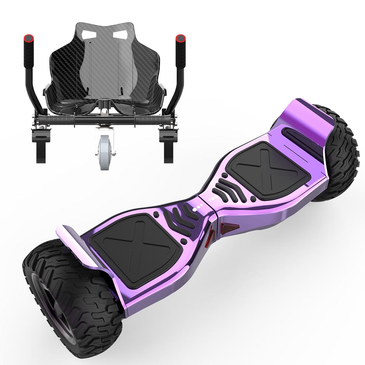 violett) HM6 HITWAY mit Hoverboard Sitz (8,5 Balance Zoll, Board