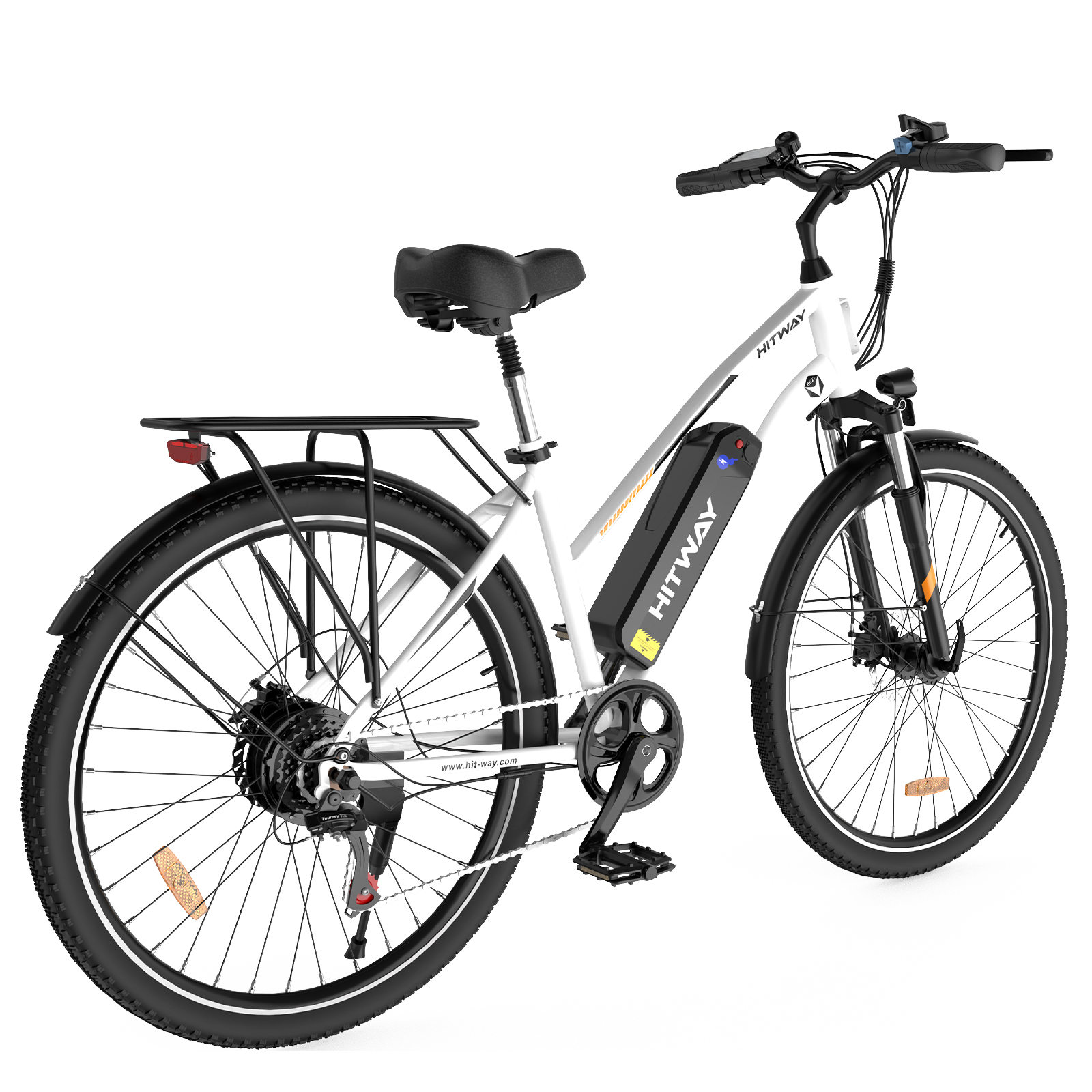 HITWAY BK27 Mountainbike Zoll, (Laufradgröße: 28 Unisex-Rad, 432, Weiß)