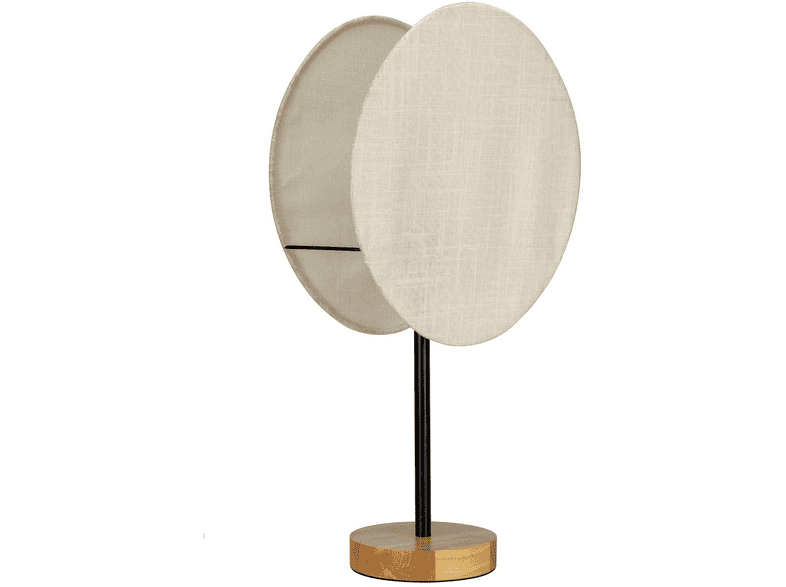 Paulmann Tischleuchte Asta 79389 – Holzfuß, Stoffschirm, Max. 40W (E14), Höhe 27 Cm