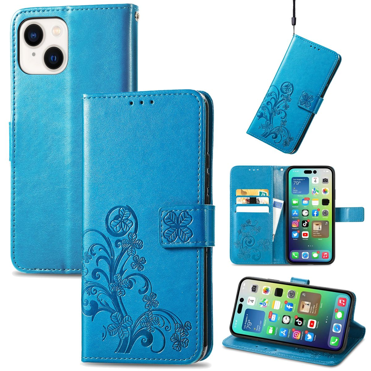 Apple, Blau 15 Bookcover, Book Plus, iPhone DESIGN KÖNIG Case,