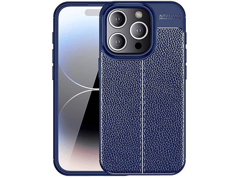 KÖNIG DESIGN Backcover, iPhone 15 Pro, Apple, Blau Case