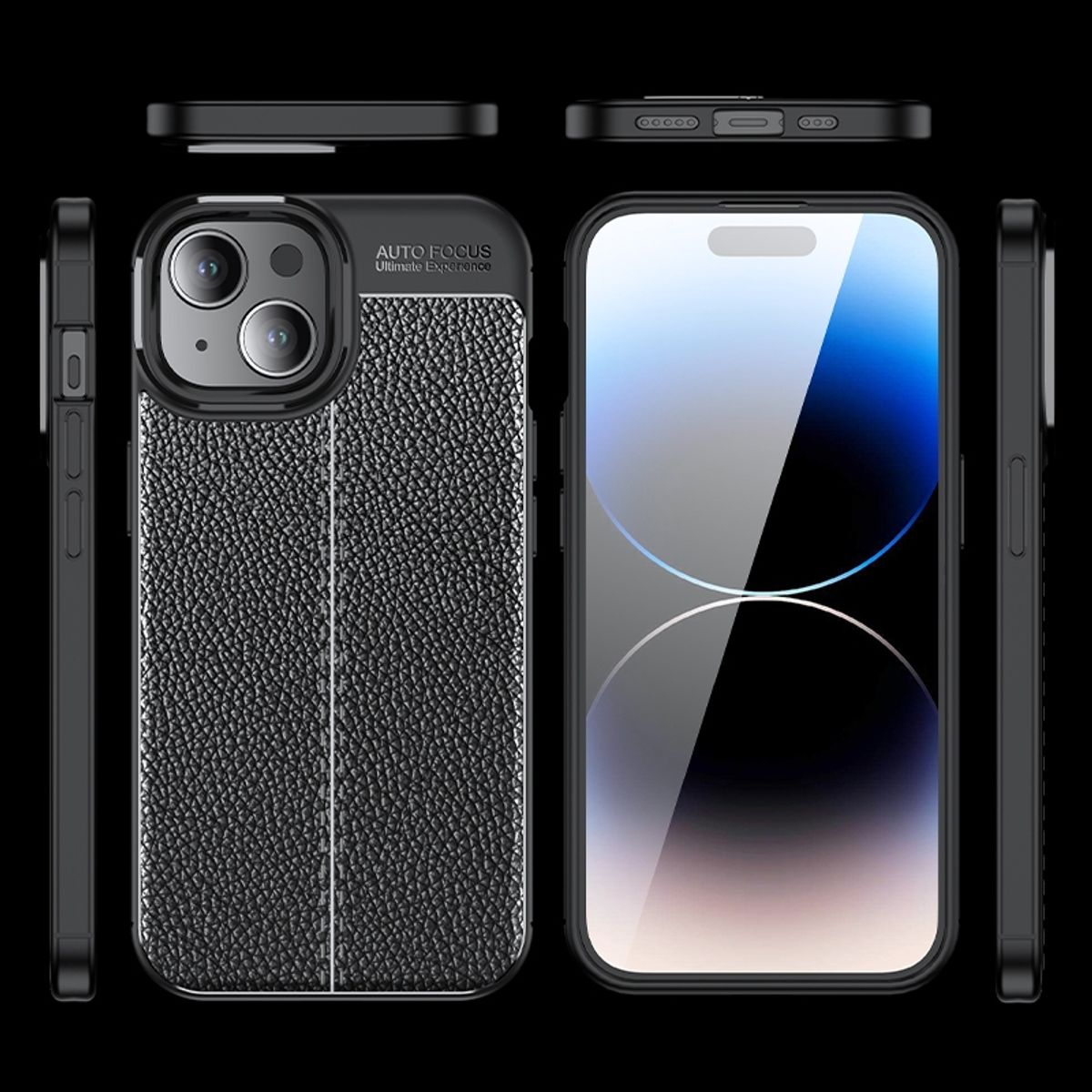 KÖNIG DESIGN Case, iPhone Backcover, Plus, 15 Schwarz Apple