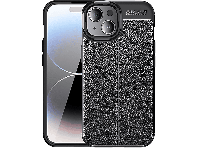 iPhone KÖNIG DESIGN Backcover, 15, Apple, Schwarz Case,