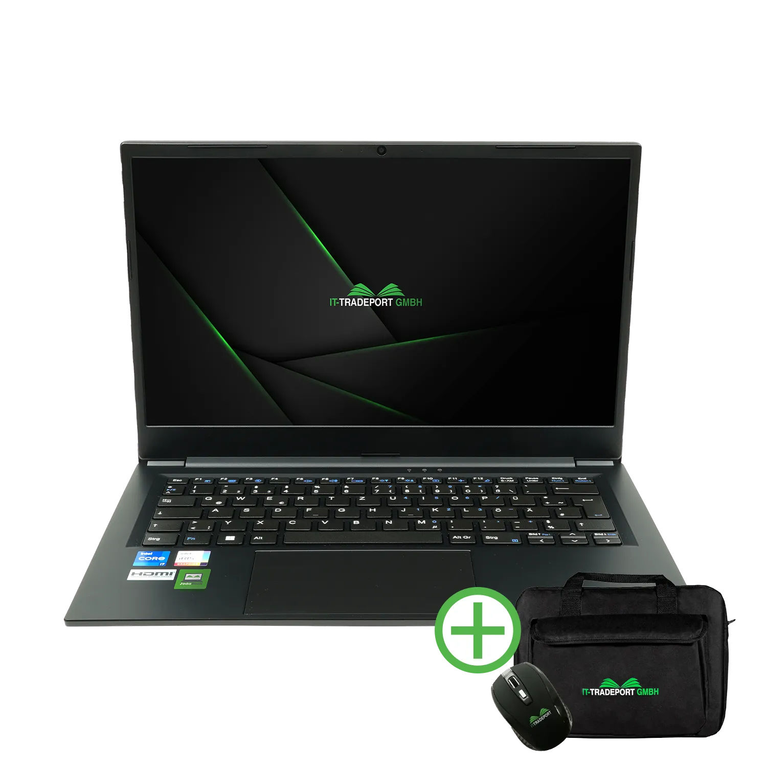 IT-TRADEPORT JodaBook Schwarz 16 \'Spark\' Notebook GB mit Prozessor, 14 Office 500 eingerichtet, i7 Core™ Zoll SSD, Pro, fertig RAM, 2021 GB Display, Intel® S14