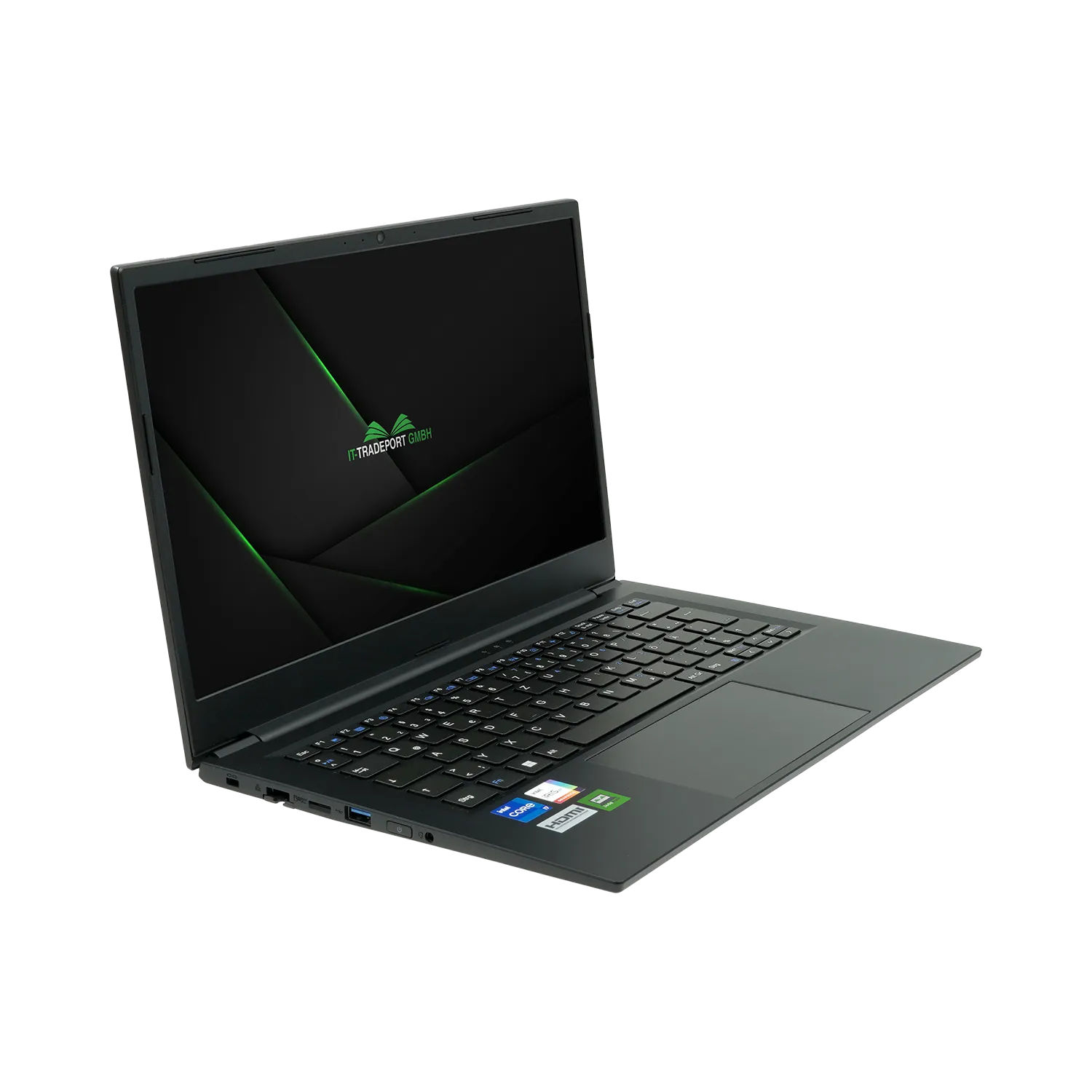 Zoll S14, i7 eingerichtet, 8 RAM, IT-TRADEPORT Schwarz Intel® SSD, Notebook fertig mit JodaBook GB GB Core™ 14 \'Spark\' Display, 500 Prozessor,