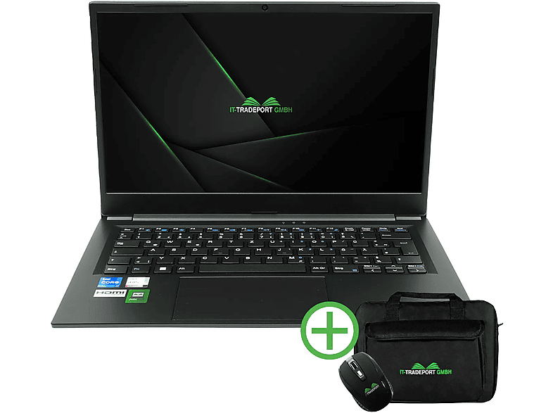IT-TRADEPORT JodaBook \'Spark\' S14, fertig eingerichtet, Notebook mit 14 Zoll Display, Intel® Core™ i7 Prozessor, 64 GB RAM, 1000 GB SSD, Schwarz