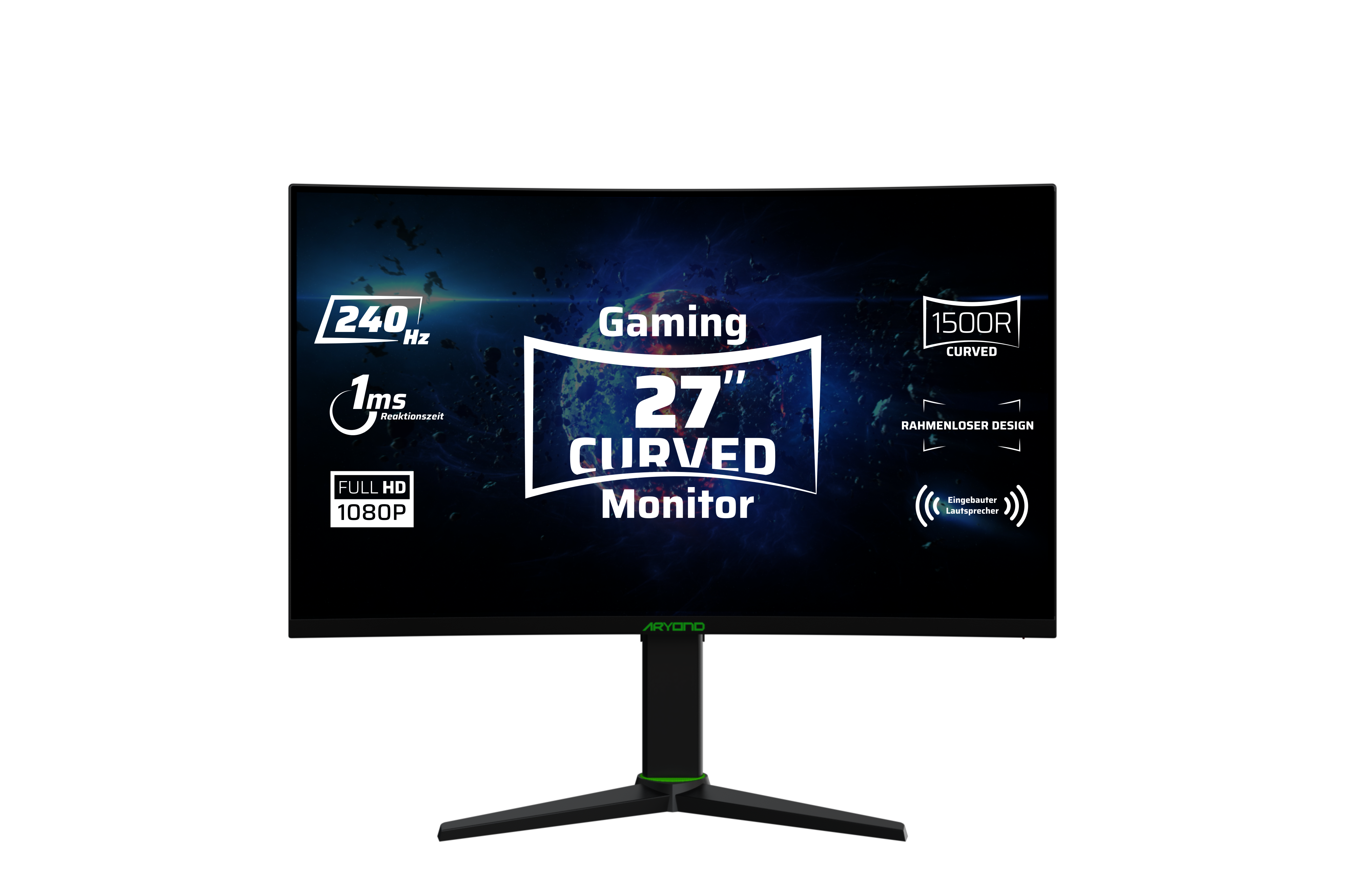 27 240 Gaming-Monitor Reaktionszeit (1 Full-HD V1.2 ms Zoll , Hz ARYOND A27 )