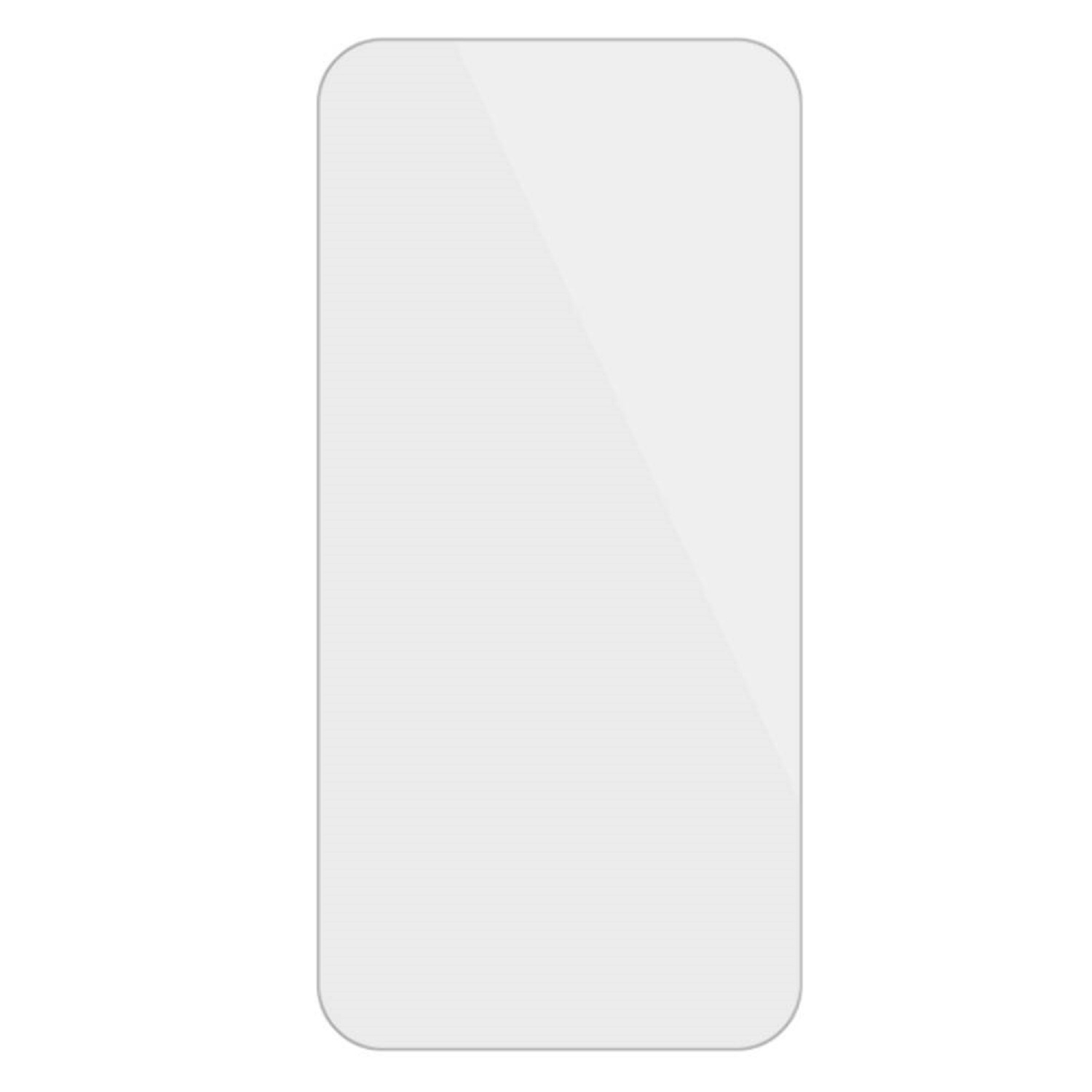Rechteckiger Glasbildschirm. Weißer Hintergrund.