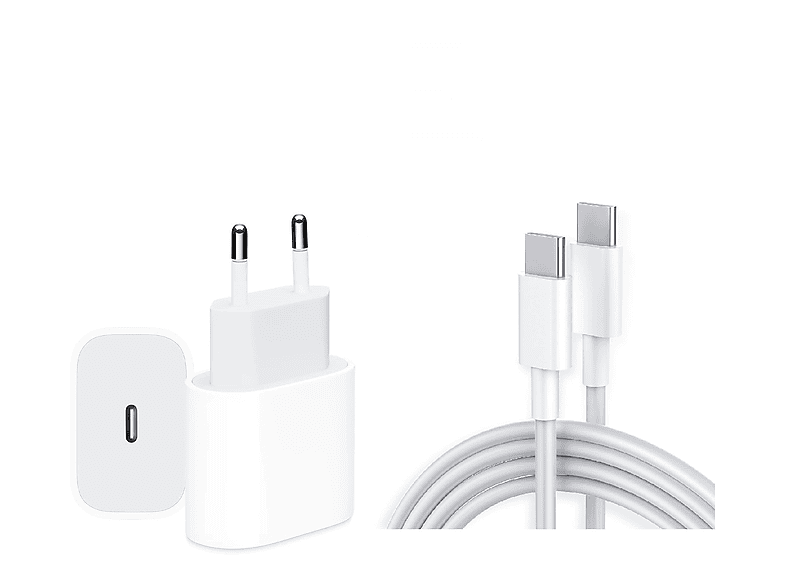 VENTARENT Ladegerät USB C 2 Meter 20W Netzteil für Apple iPhone 15 / 15 Pro / 15 Pro Max / 15 Plus und iPad iPhone Ladekabel Ladegerät Apple, Weiß
