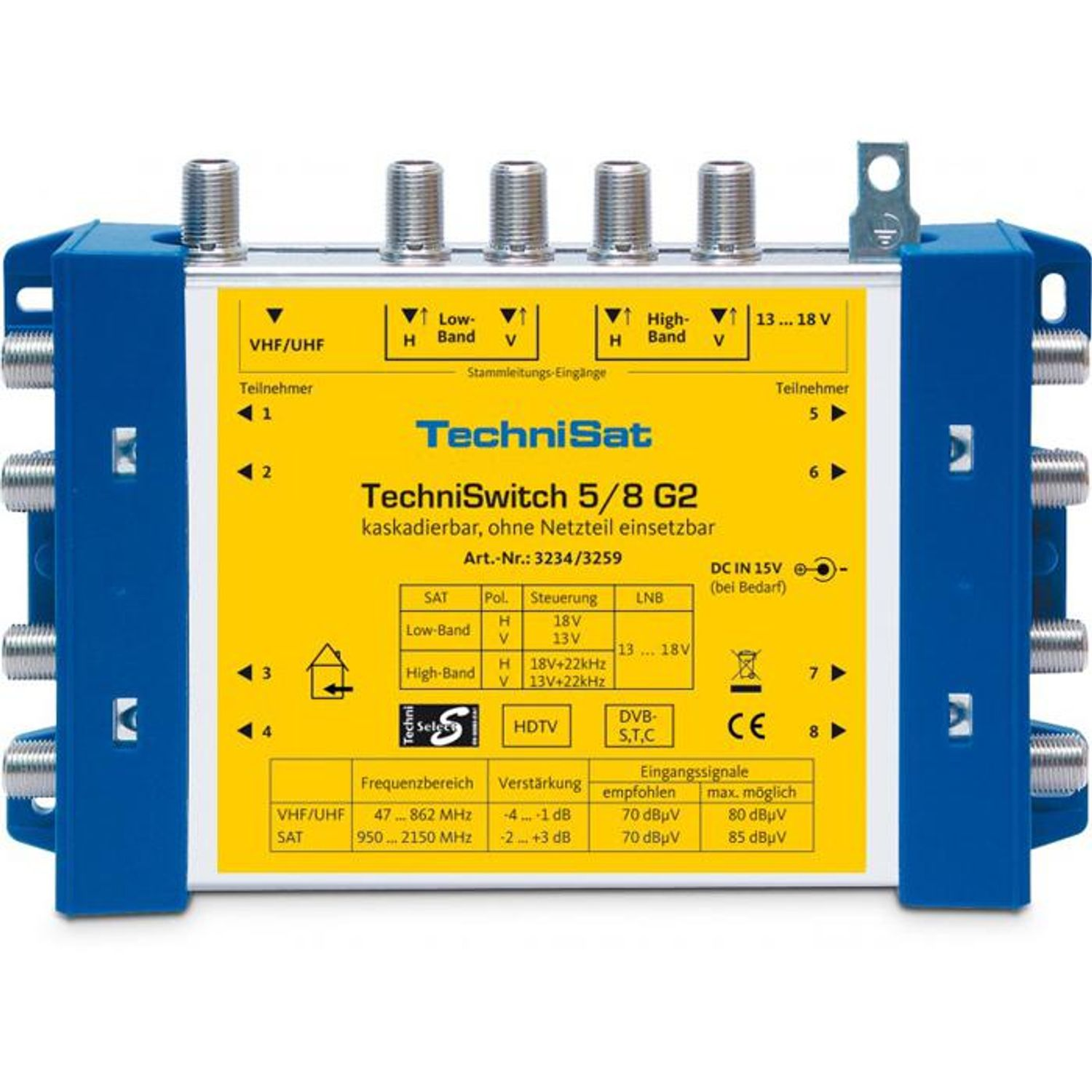TECHNISAT TechniSwitch 5/8 (Grundeinheit) DC-NT Multischalter G2