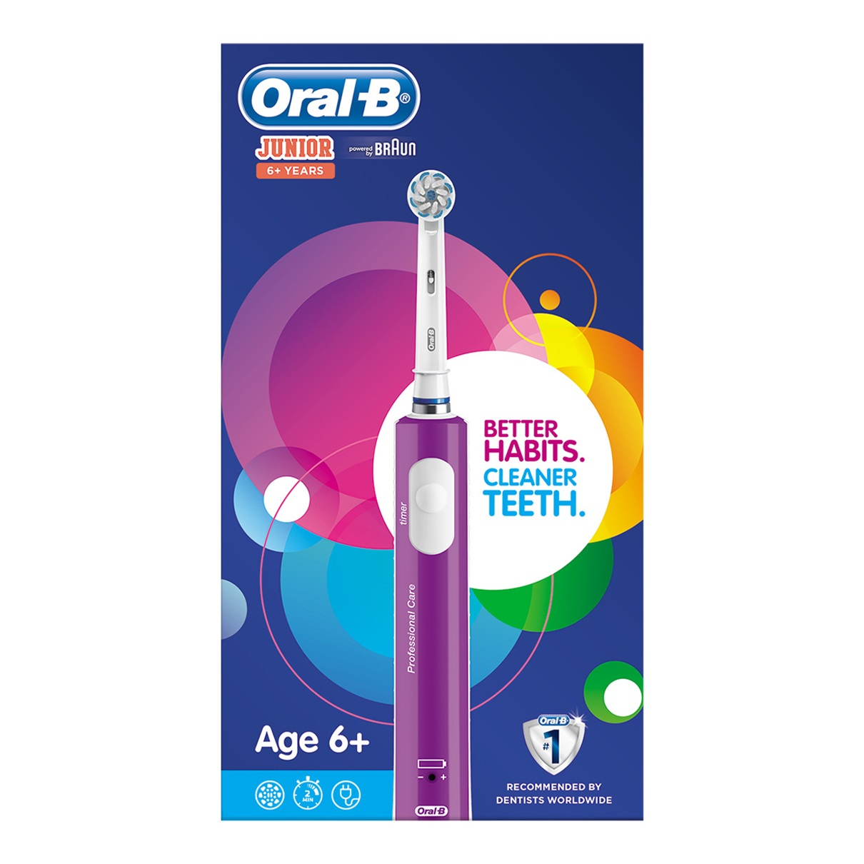 ORAL-B Junior Elektrische Zahnbürste Lila