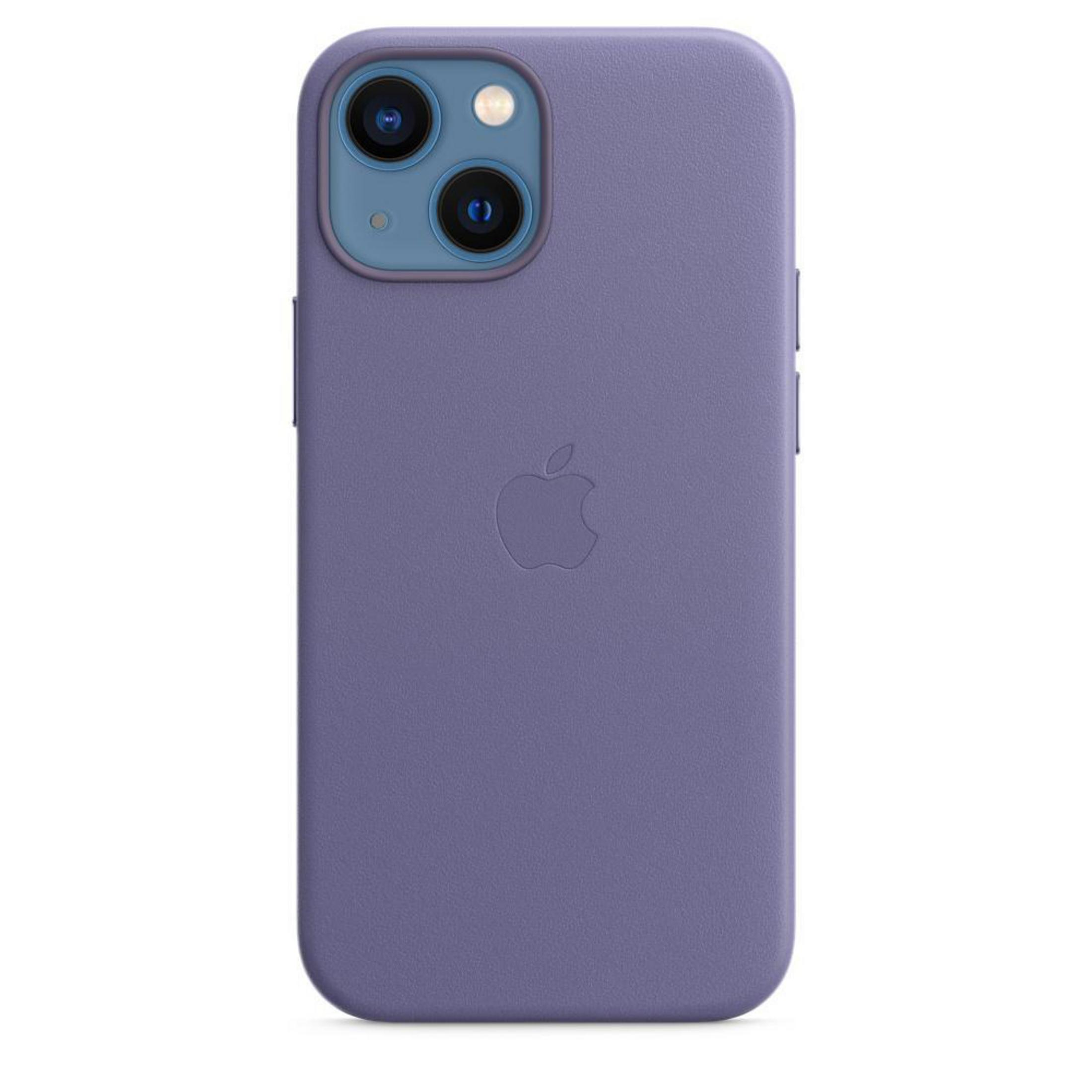 Paarse telefoonhoes met Apple-logo en camera's.