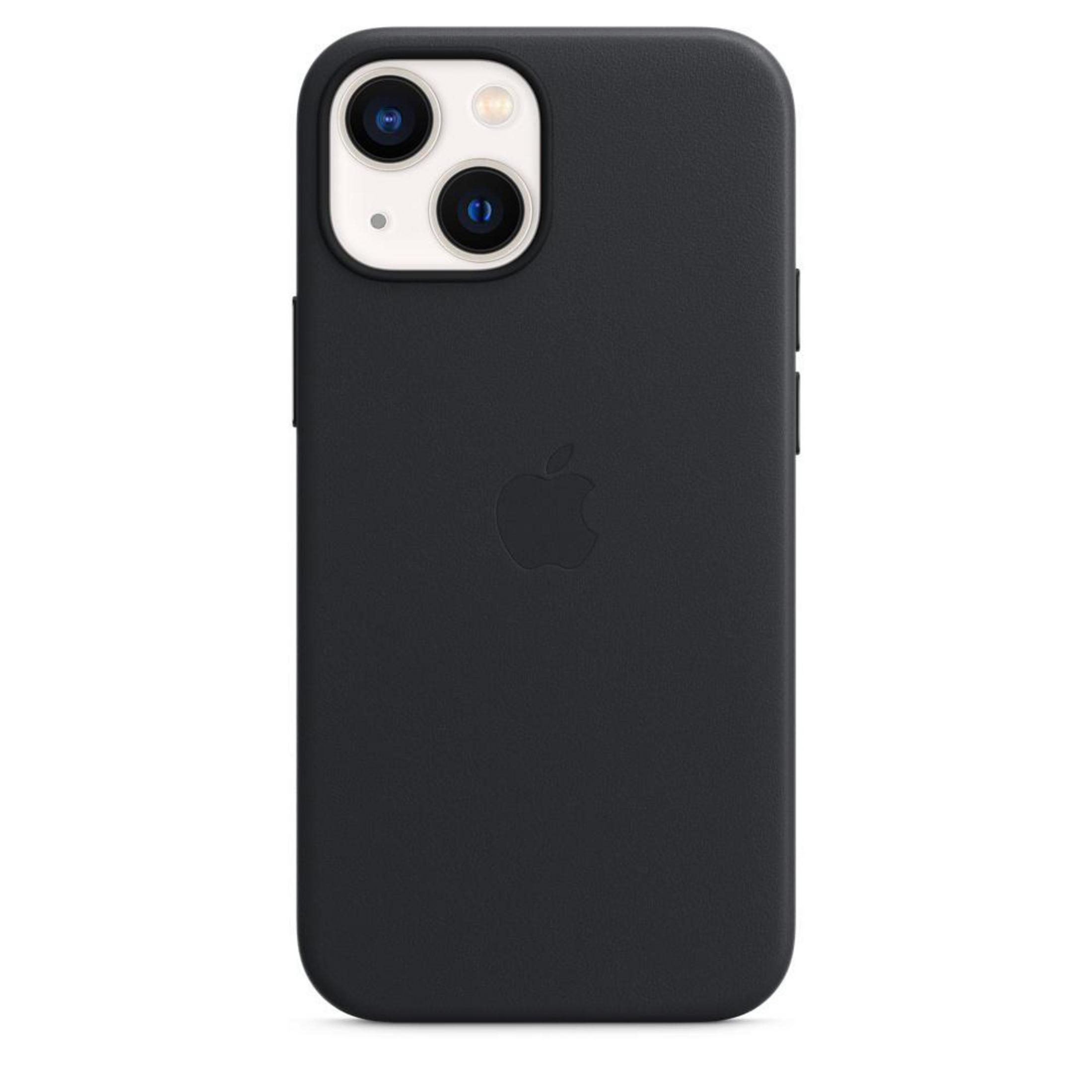 Black phone case with an Apple logo. The case has a smooth finish.