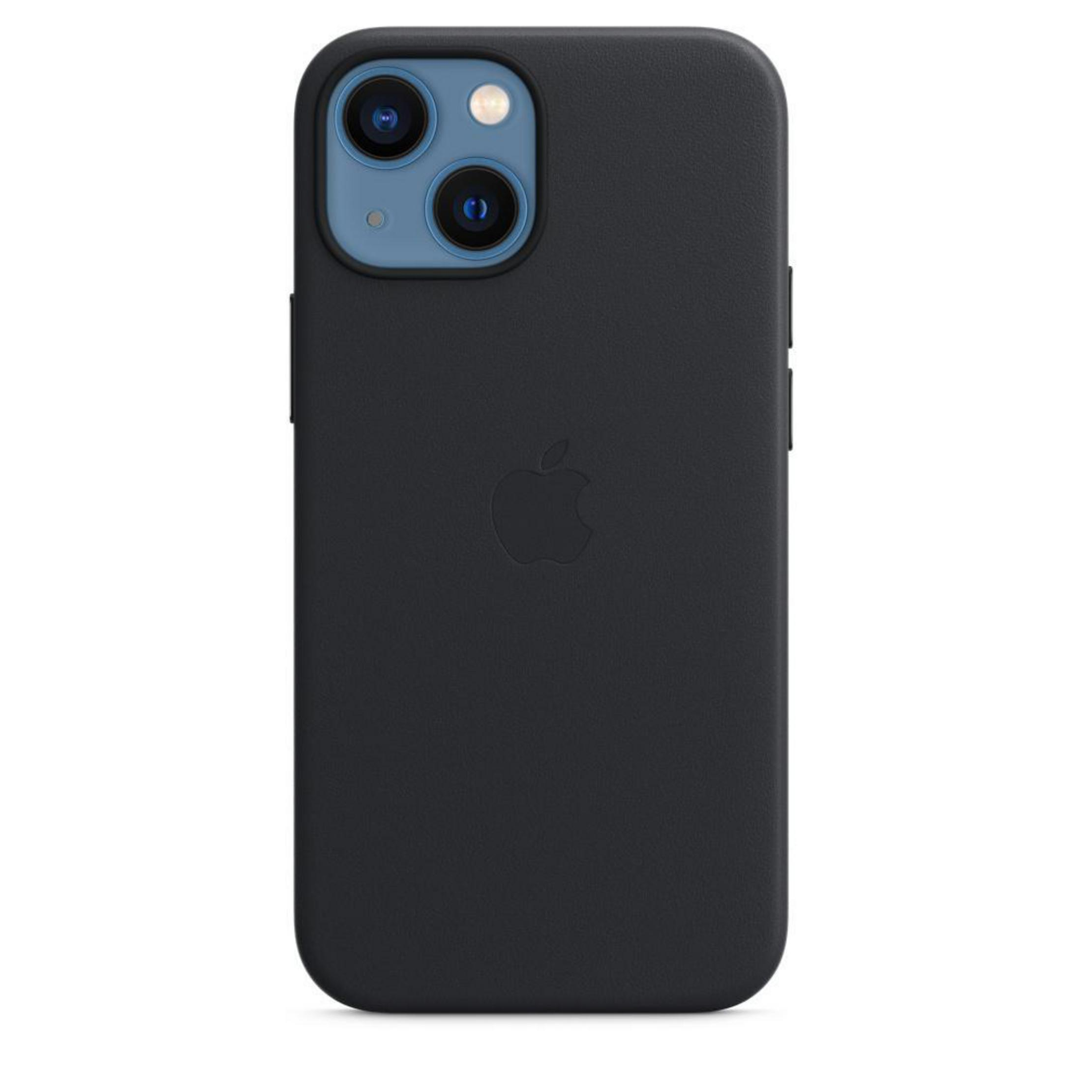 A black iPhone case with an Apple logo on the back, covering the phone's camera and back.