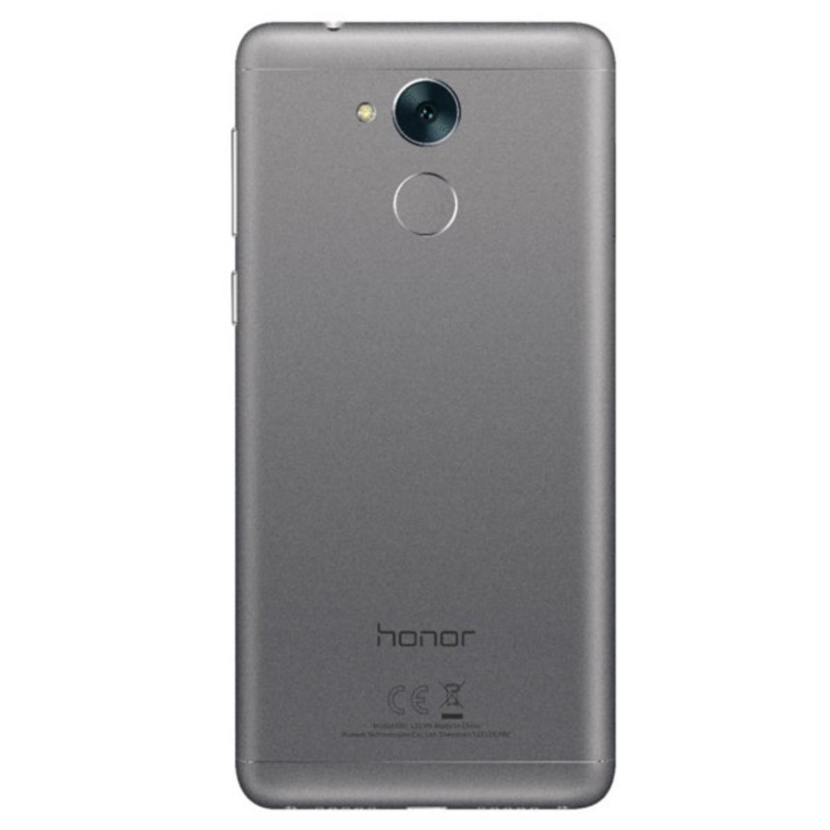 Graue Telefonrückseite mit Kamera und Honor-Logo.