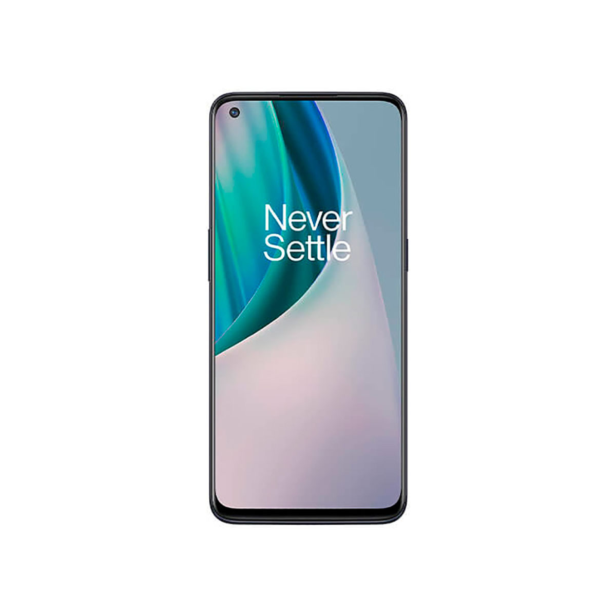Przód telefonu OnePlus z białym i niebieskim designem.