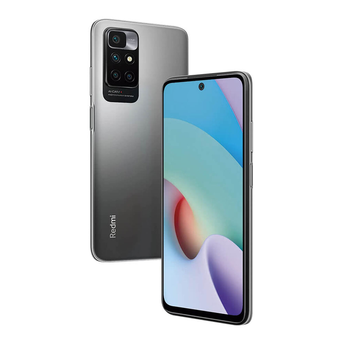 Vengono visualizzati due smartphone. Uno mostra il retro con le fotocamere. L'altro mostra la parte anteriore con uno schermo.