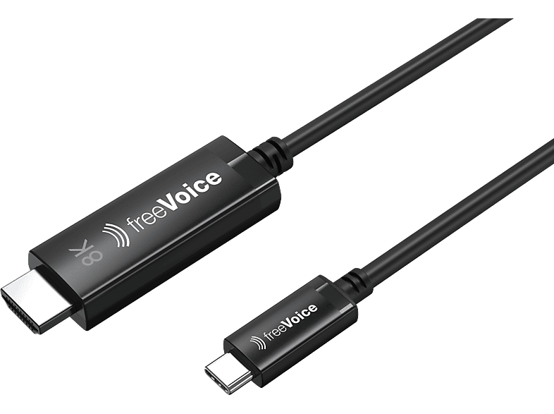Videokabel Schwarz Kabel, DisplayPort FREEVOICE