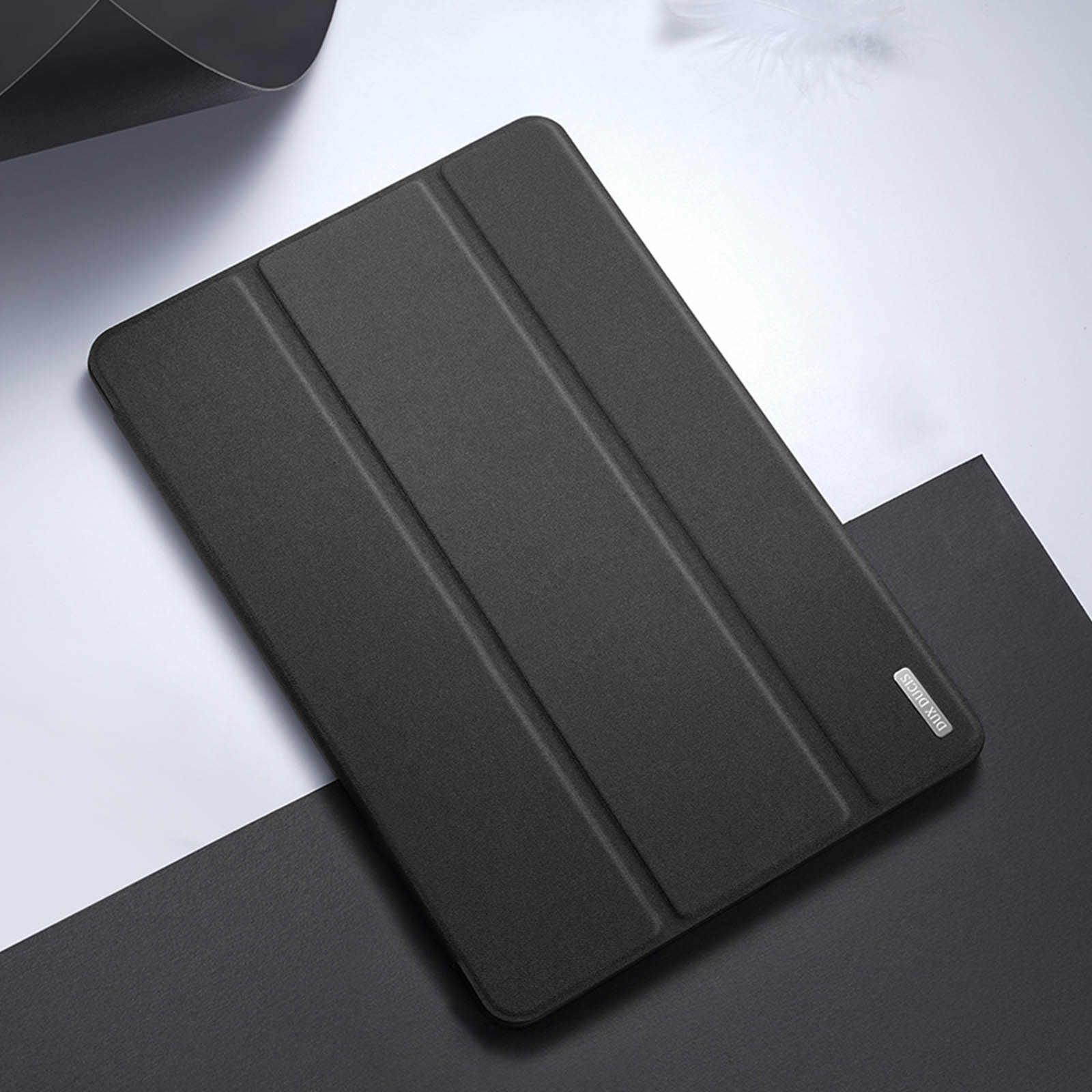 Samsung Standby-Funktion für DUX Domo, Klappetuis DUCIS Bookcover mit Schwarz Kunstleder, Series