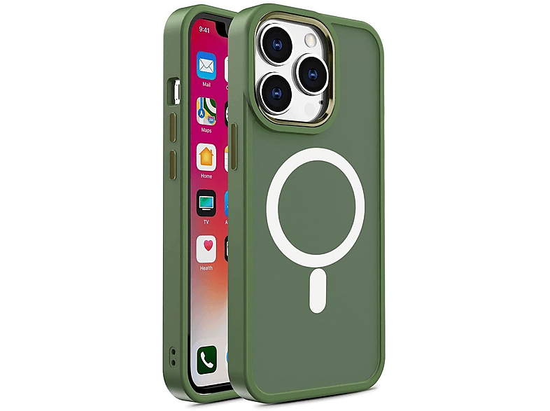 COFI Apple, iPhone Matte MagSafe Hülle, 15, Grün Backcover, Color