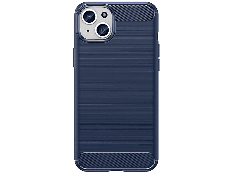 Max, Pro iPhone 15 Hülle, Backcover, Apple, COFI Blau Flexible Carbon