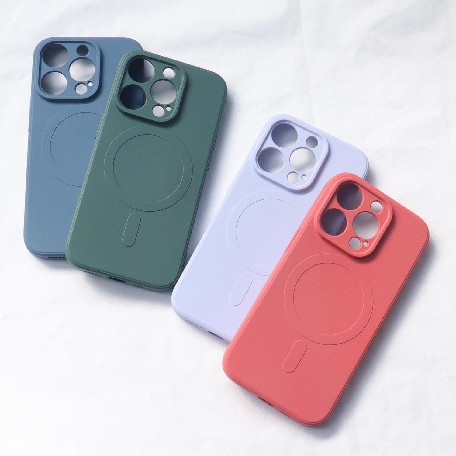COFI Silikonhülle Grau MagSafe, iPhone 15, Cover Apple, Backcover