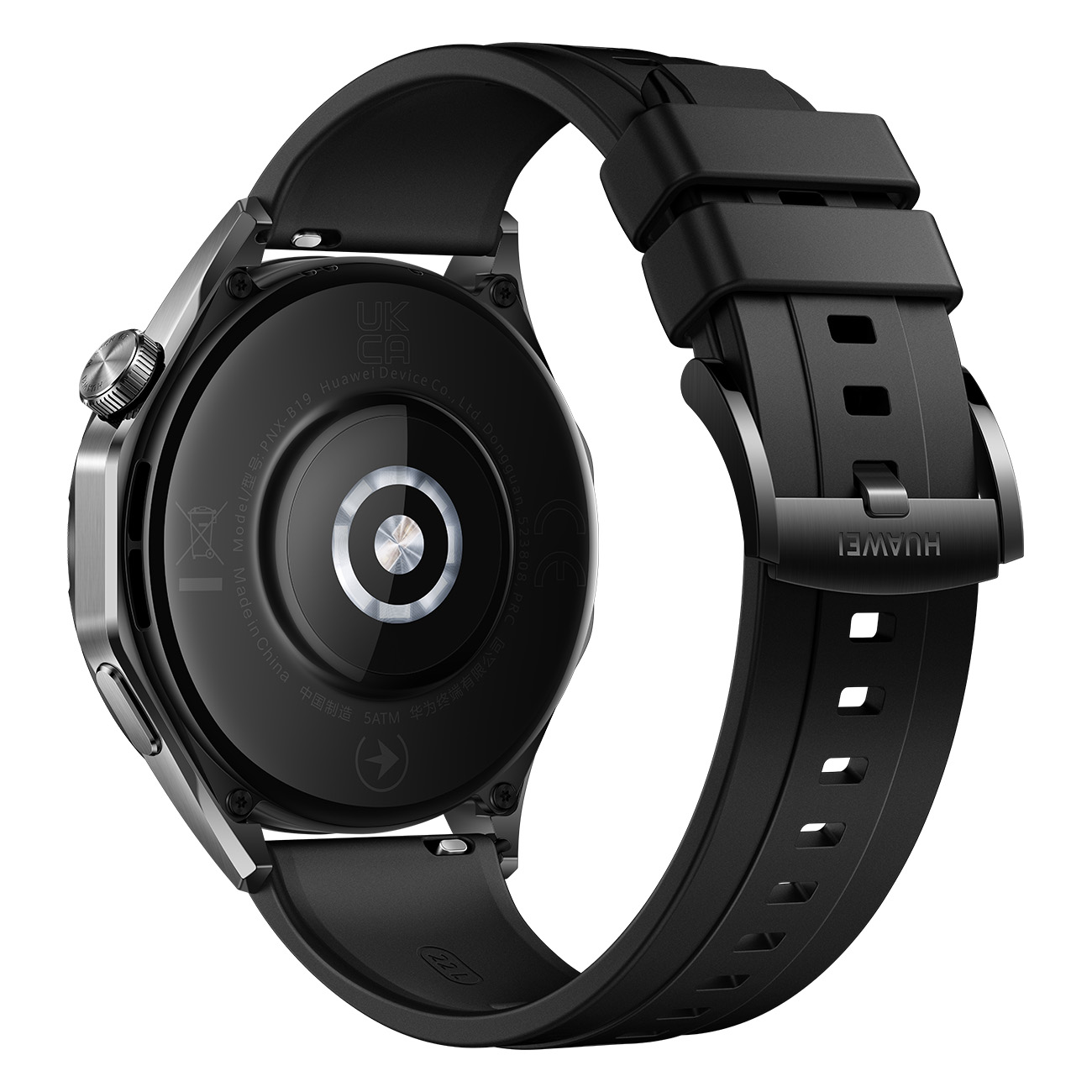 HUAWEI Watch GT4 Fluoroelastomer, Smartwatch schwarz