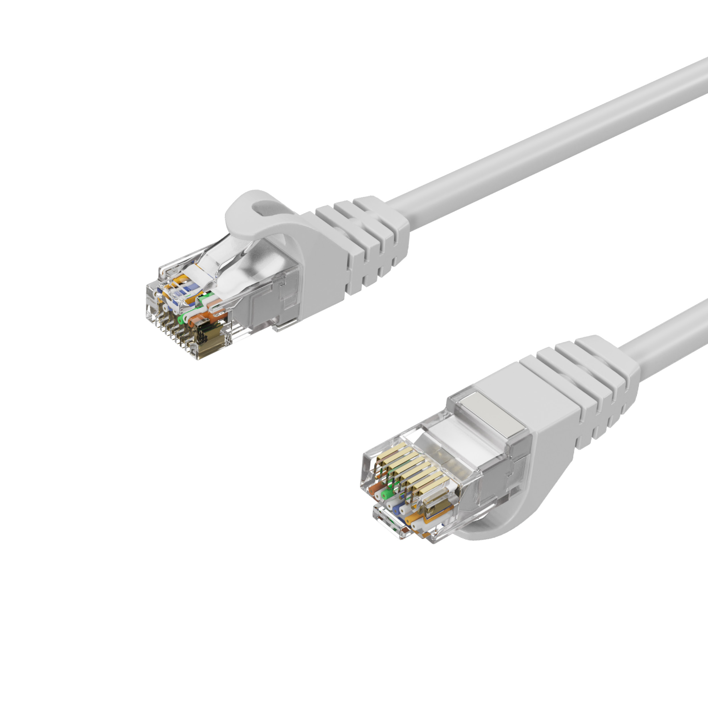 LAN-Kabel U/UTP, Gbit/s Netzwerkkabel Patchkabel KABELBUDE Patchkabel, Weiß, bis Rohkabel, 10 1,50 m RJ45, 7 CAT RJ45 1,50m