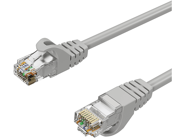 Grau, Patchkabel U/UTP, RJ45 10 m 7 CAT 0,50 Rohkabel, bis Gbit/s LAN-Kabel KABELBUDE Patchkabel, Netzwerkkabel 0,50m RJ45,