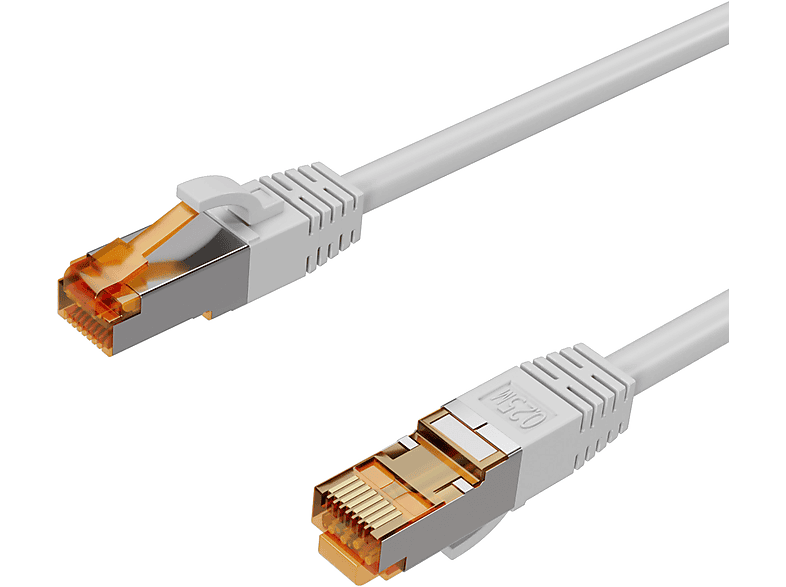 FLEXLINE Patchkabel cat. 6A S/FTP, PIMF, grau, 0,5m, Patchkabel RJ45, 0,50 m