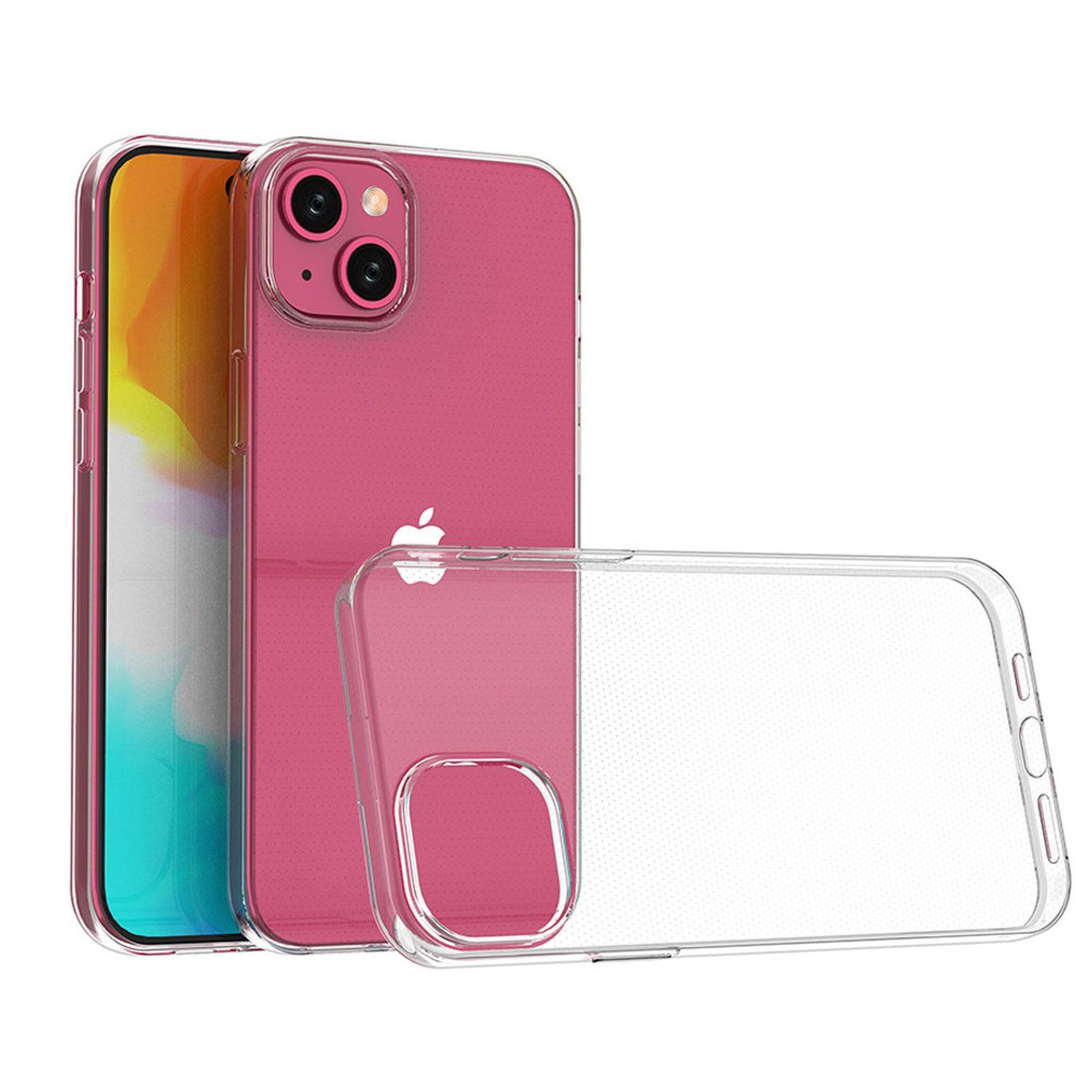 COFI Clear Hülle, Plus, Apple, 15 Transparent iPhone Backcover