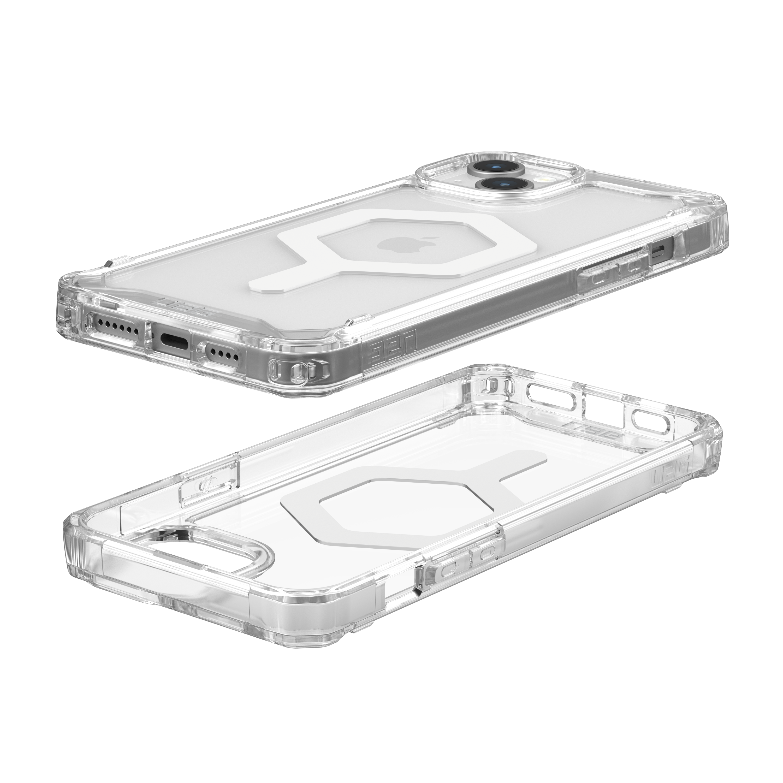 URBAN ARMOR GEAR 15 MagSafe, Apple, (transparent)/weiß Plus, Plyo Backcover, ice iPhone