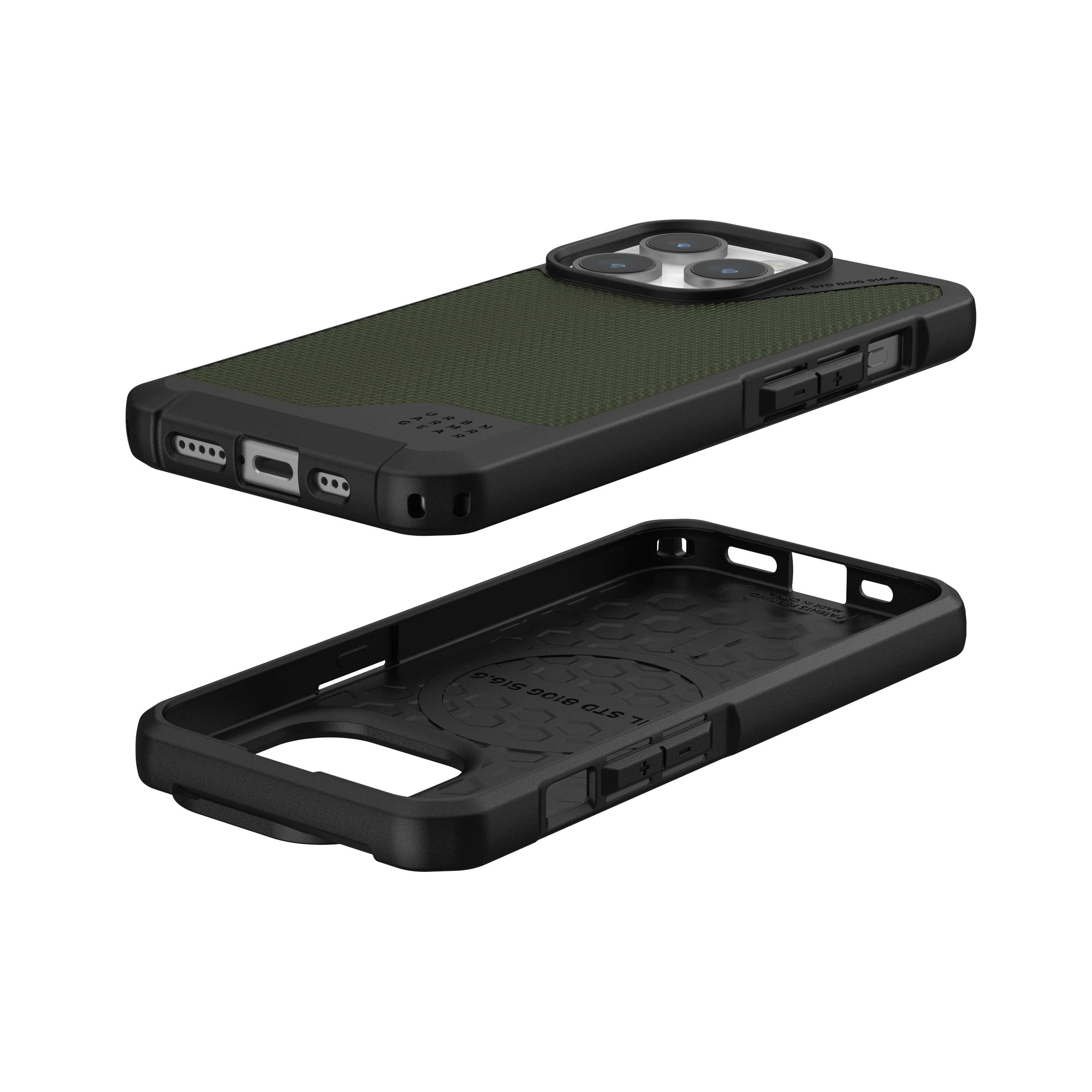 URBAN ARMOR GEAR Metropolis Pro, Backcover, MagSafe, Apple, LT 15 iPhone olive kevlar