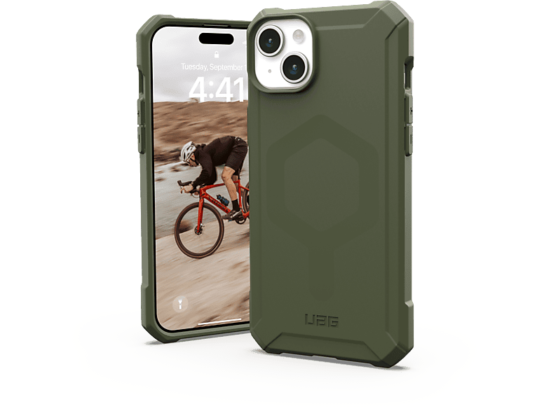 URBAN ARMOR GEAR Essential MagSafe, Backcover, Apple, iPhone 15 Plus, olive drab