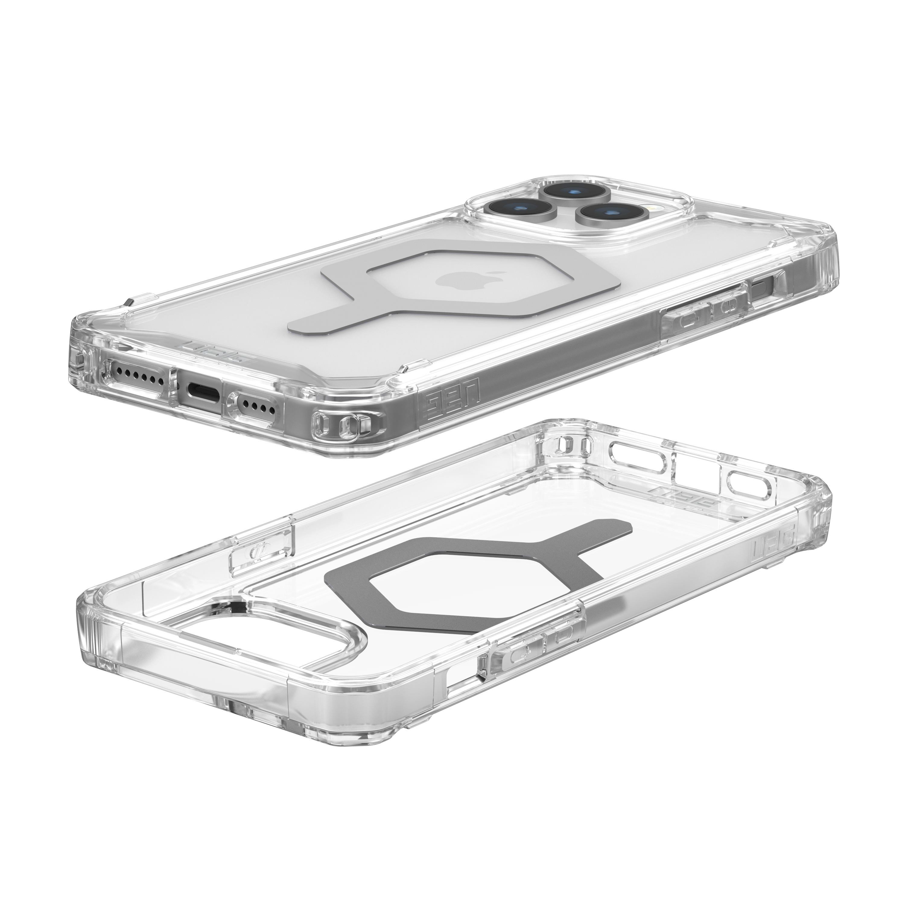URBAN ARMOR Pro (transparent)/silber iPhone GEAR ice Plyo Backcover, Apple, 15 Max, MagSafe