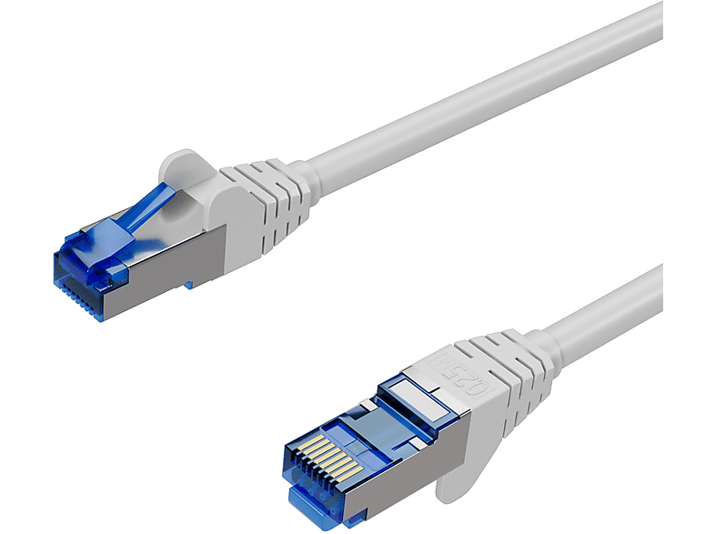 Patchkabel S/FTP 3 m weiß RJ45, cat6A 3m, PIMF Patchkabel KABELBUDE