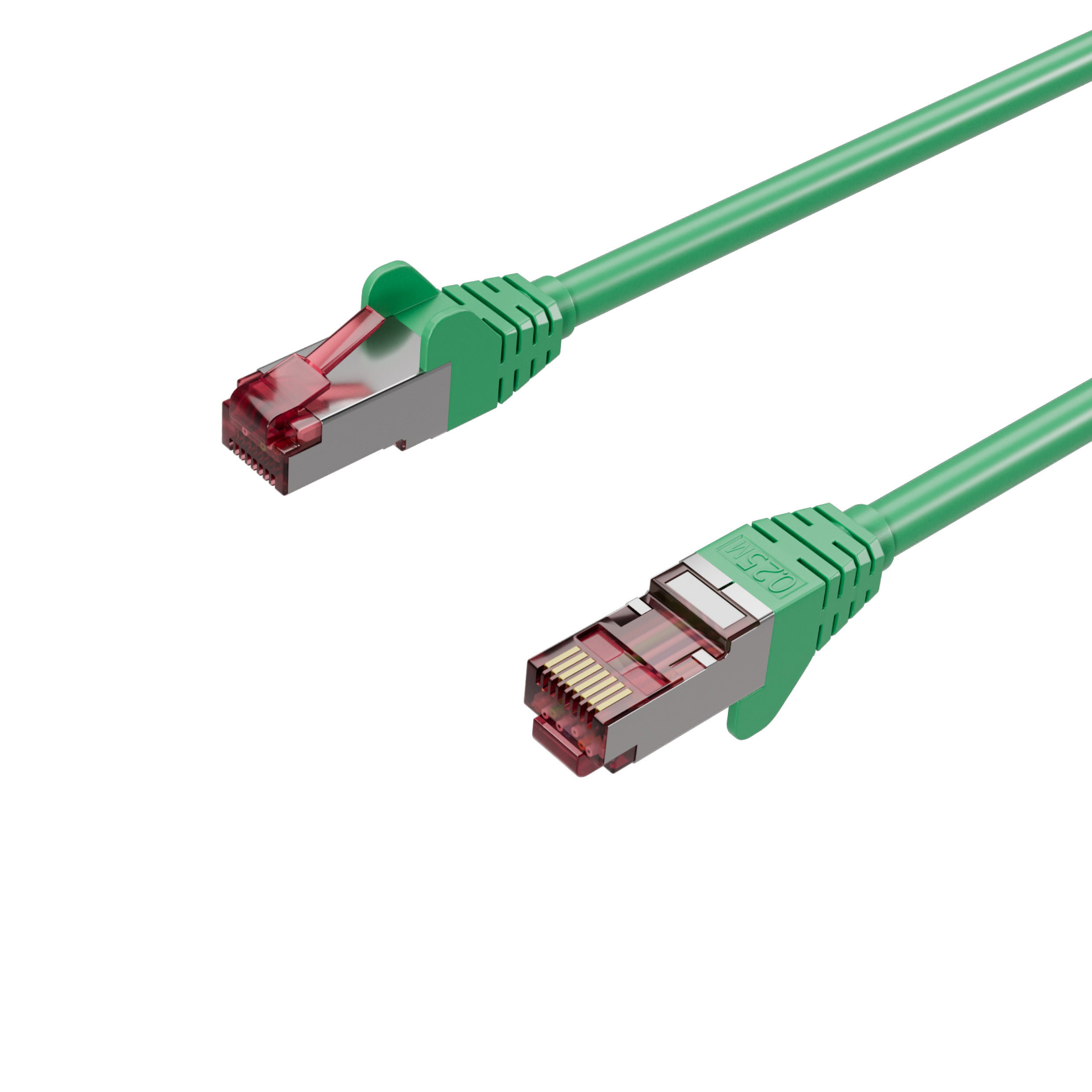 KABELBUDE Netzwerkkabel, RJ45 Cat 7,50 RJ45, Patchkabel 7,50m, LAN, PIMF, GHMT Grün Ethernet m S/FTP, 6A, Halogenfrei