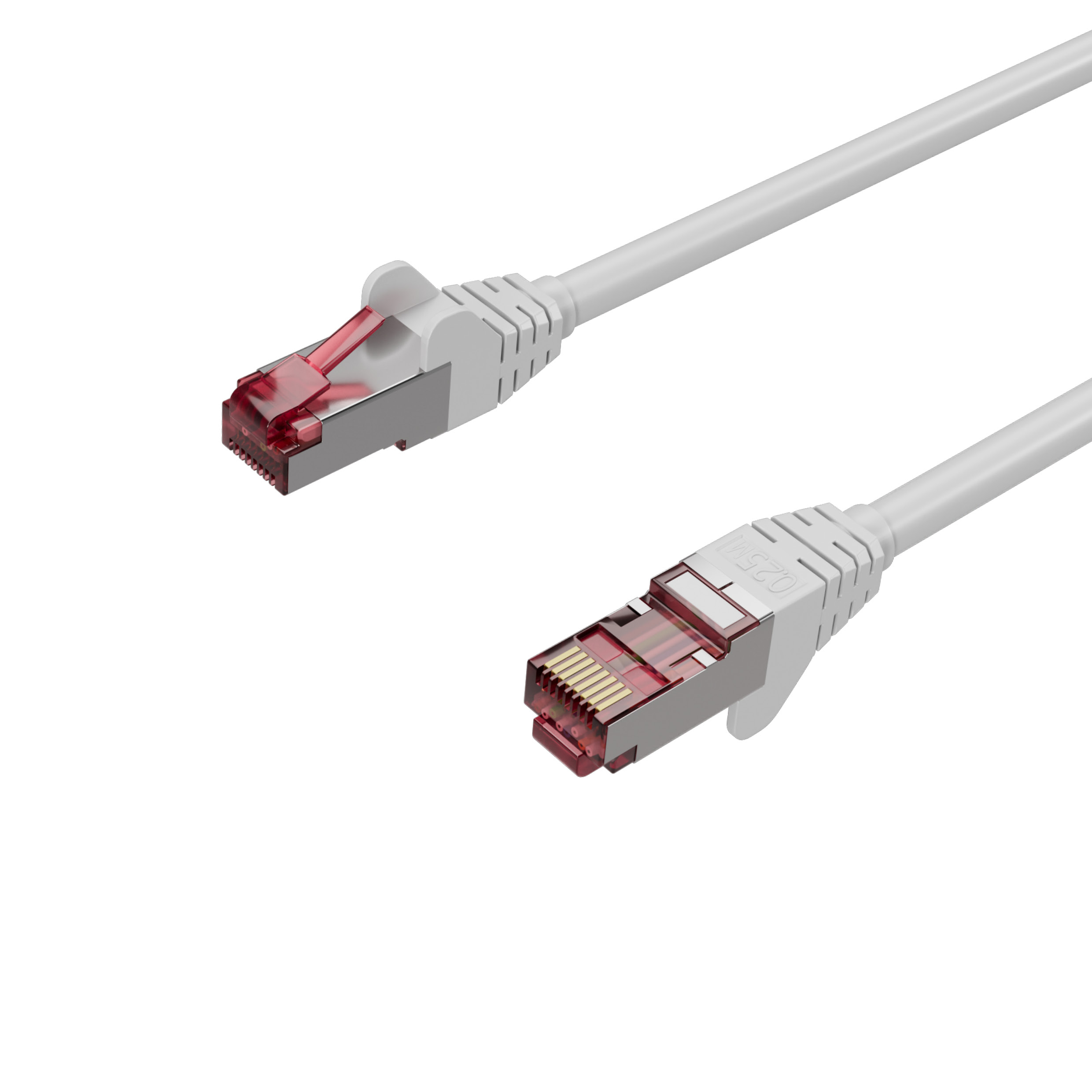 LAN, GHMT Ethernet S/FTP, Netzwerkkabel, 1,50 RJ45 KABELBUDE RJ45, 1,50m, Patchkabel Weiß PIMF, Halogenfrei, m 6A, Cat