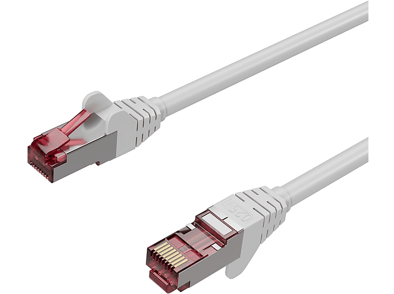 KABELBUDE Netzwerkkabel, RJ45 LAN, Ethernet Cat 6A, S/FTP, PIMF, Halogenfrei, GHMT Weiß 15,00m, Patchkabel RJ45, 15 m
